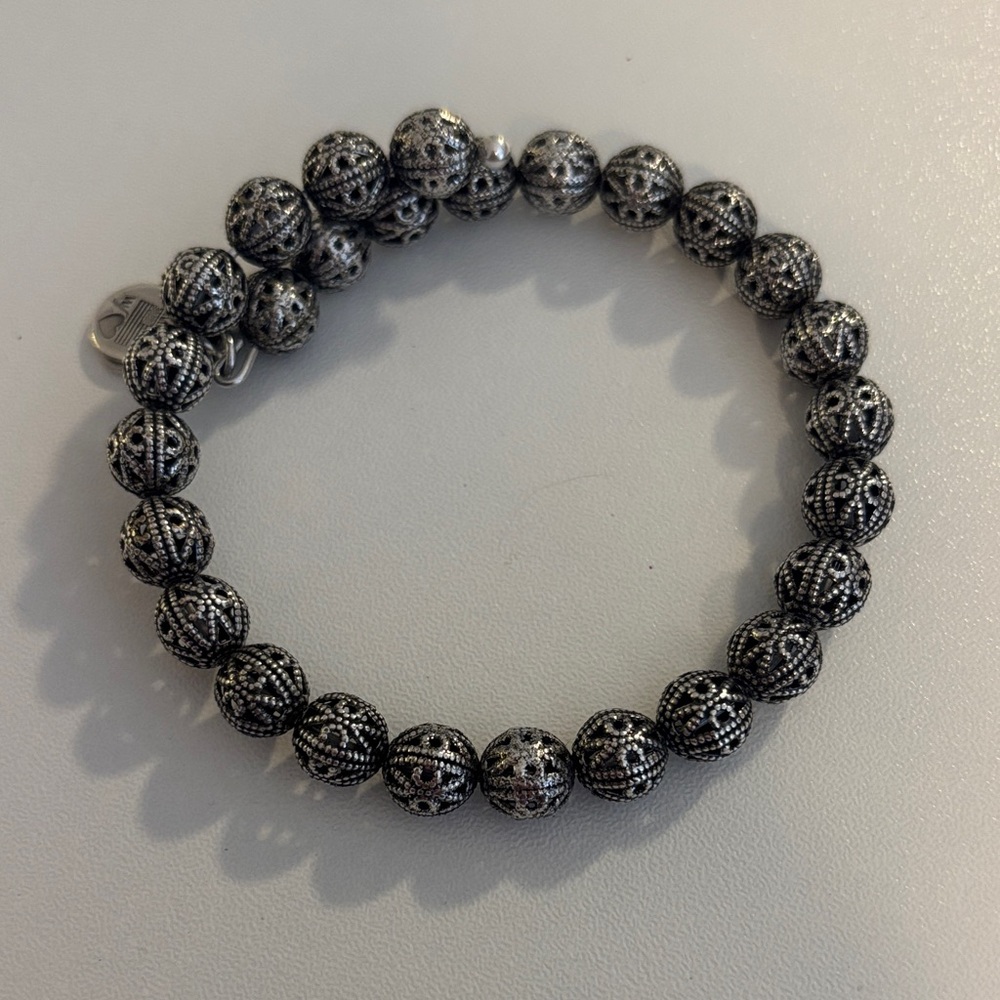 Elegant Silver Beaded Bracelet Alex and Ani